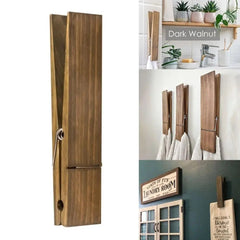 Giant Wooden Towel Clip Rack
