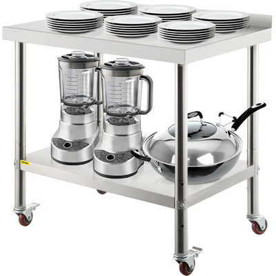 Kitchen Stainless Steel Roller Work Table