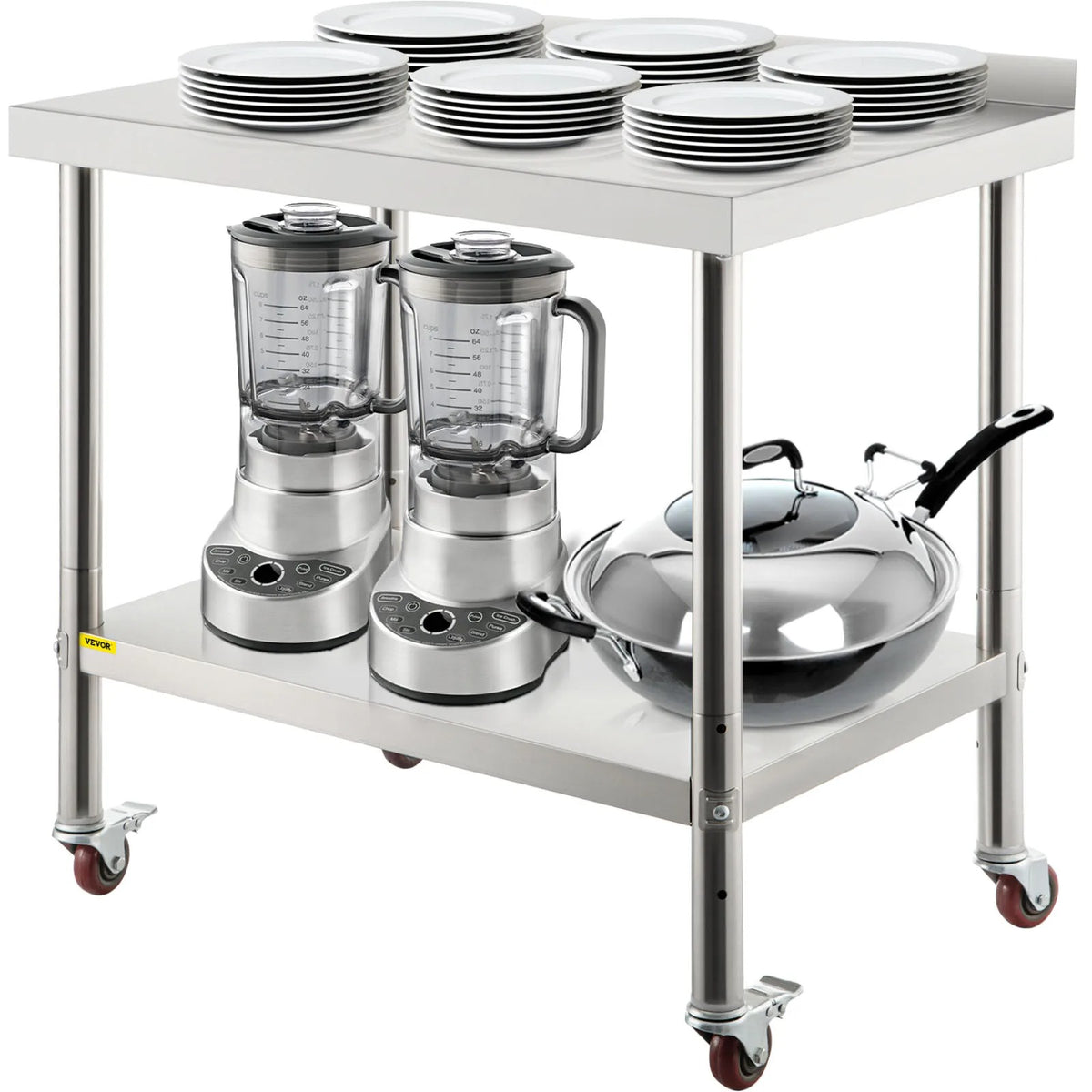 Kitchen Stainless Steel Roller Work Table