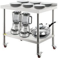 Kitchen Stainless Steel Roller Work Table
