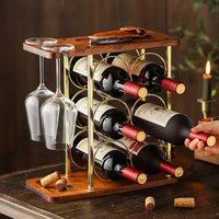 Wooden Countertop Wine Rack
