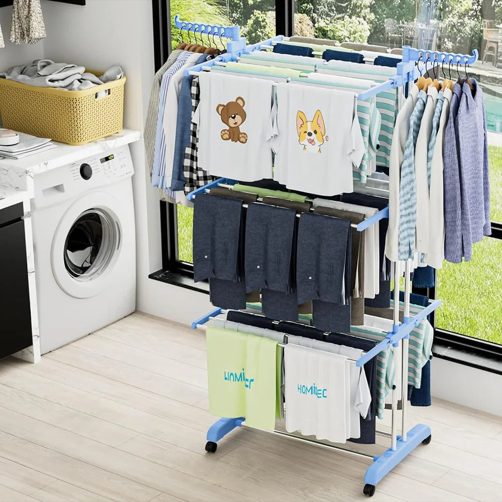 3-Tier Stainless Foldable Garment Hanger