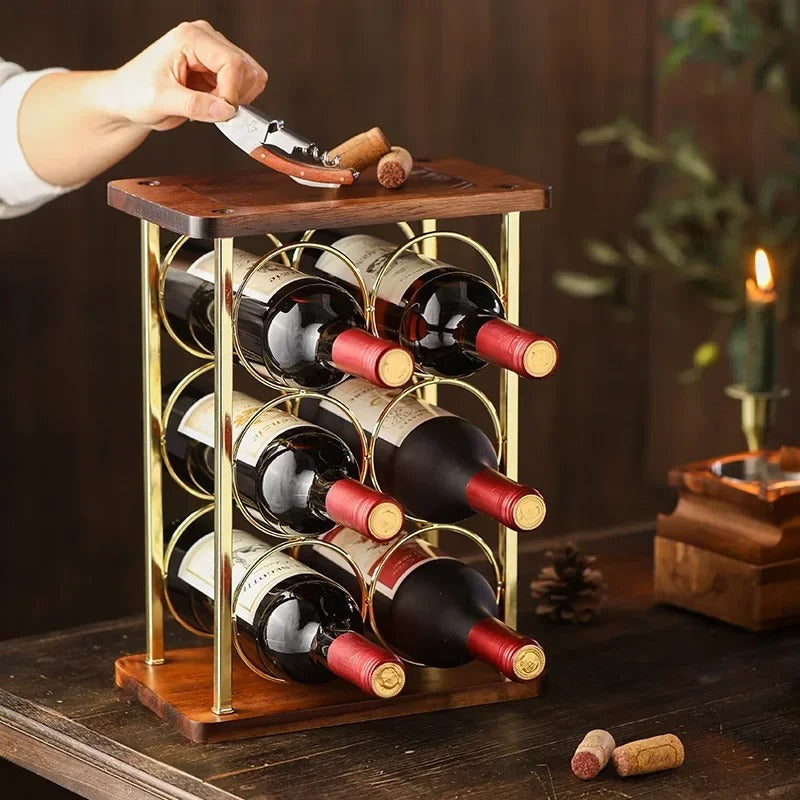 Wooden Countertop Wine Rack