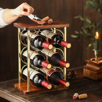 Wooden Countertop Wine Rack