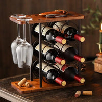 Wooden Countertop Wine Rack