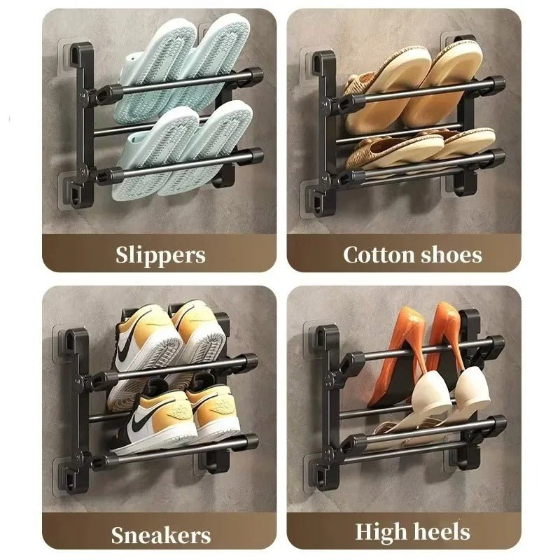 Wall-Mounted Non-Perforated Shoe Rack - Luvasmr