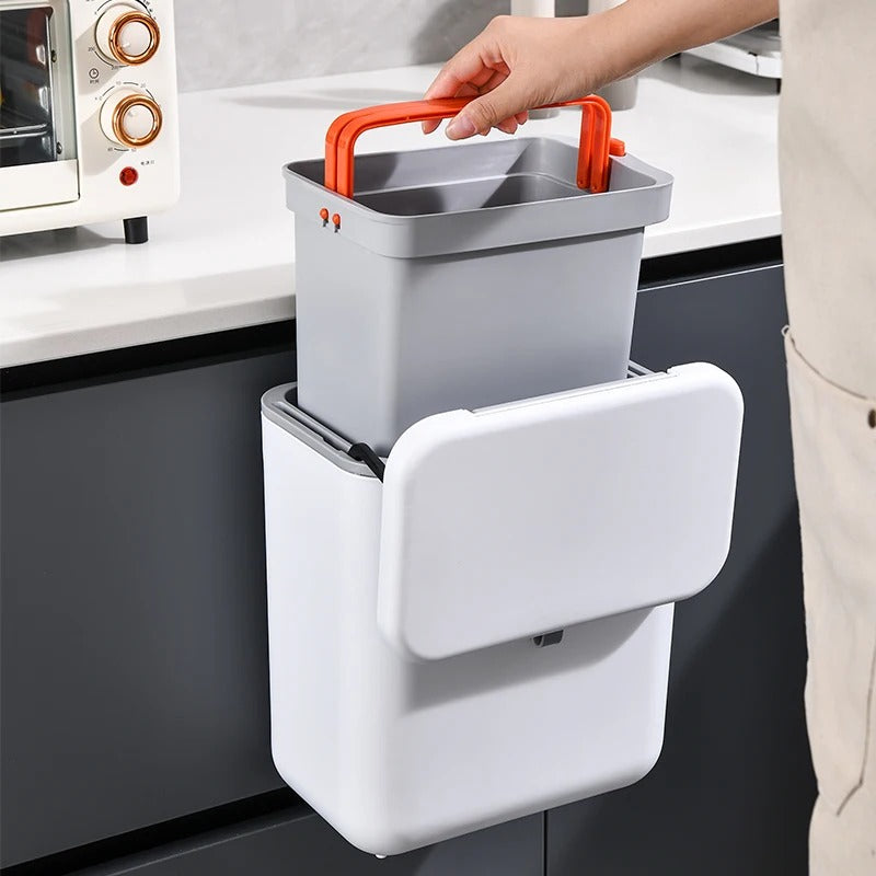 Smart Slide Lid Hanging Trash Can - Luvasmr