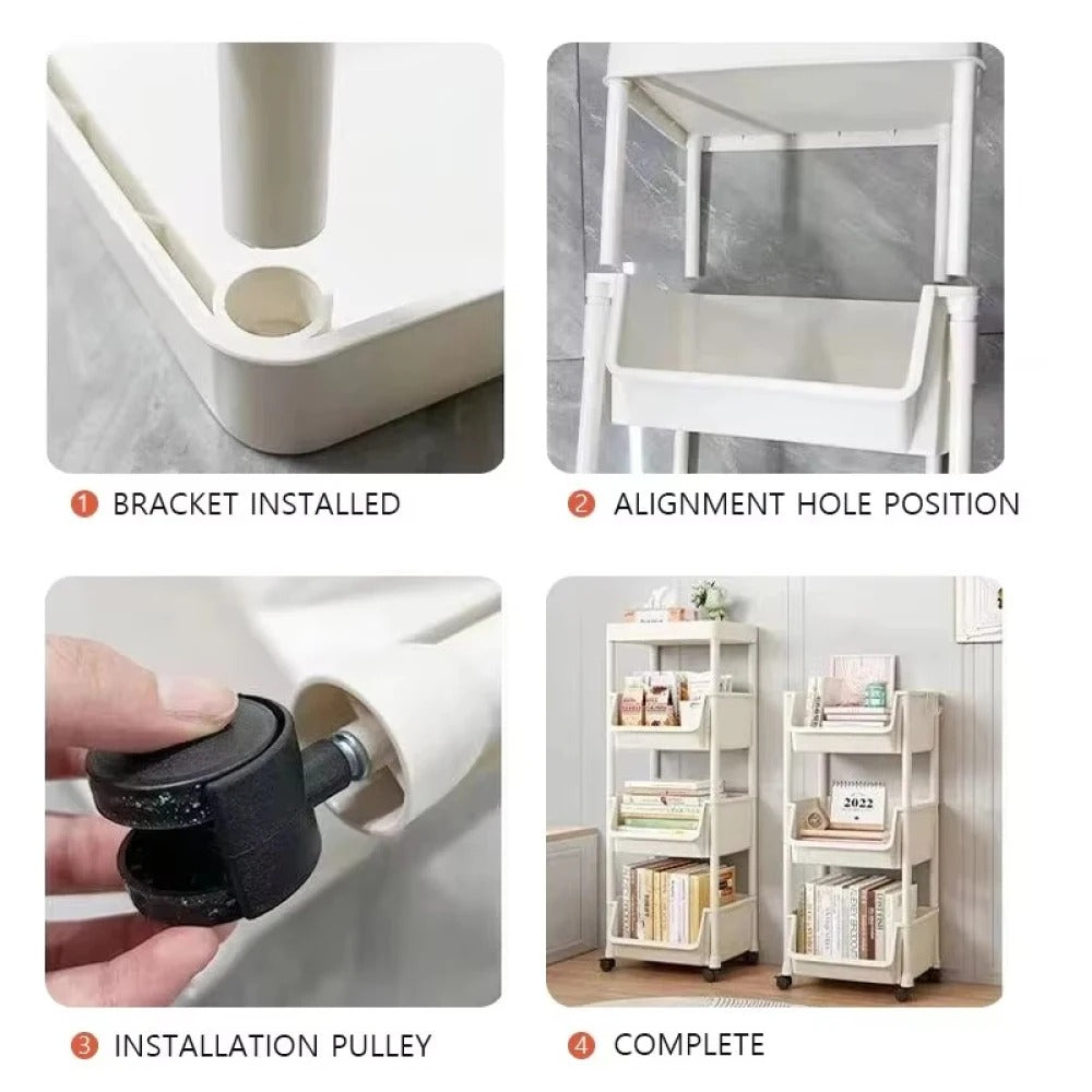 Multifunctional Trolley Storage Rack