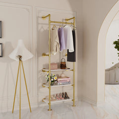 Industrial Pipe Clothes Rail with Shelves | Bedroom | Luvasmr - Satisfyingly Organised
