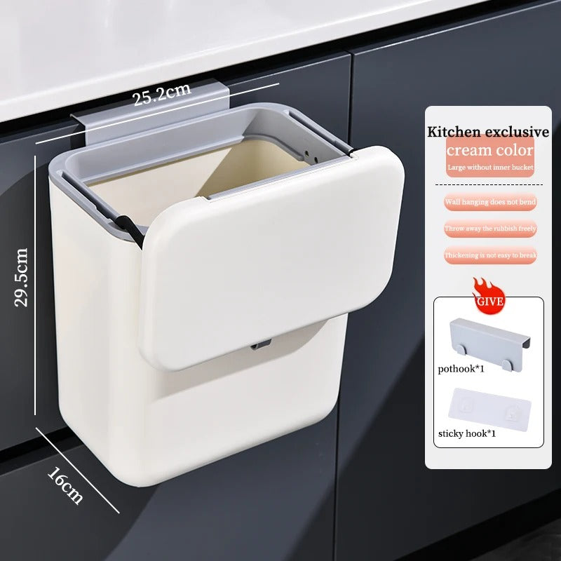 Smart Slide Lid Hanging Trash Can - Luvasmr