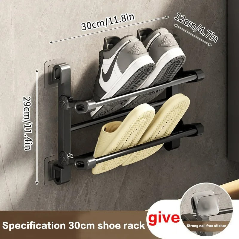 Wall-Mounted Non-Perforated Shoe Rack - Luvasmr