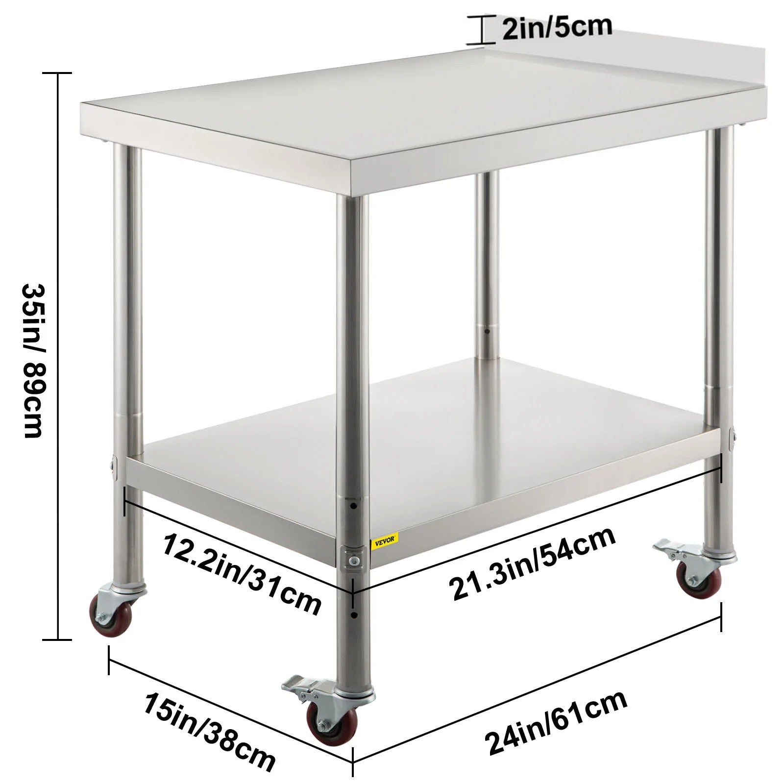 Kitchen Stainless Steel Roller Work Table