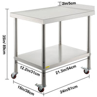 Kitchen Stainless Steel Roller Work Table