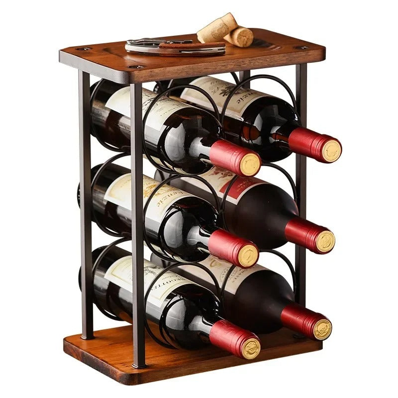 Wooden Countertop Wine Rack