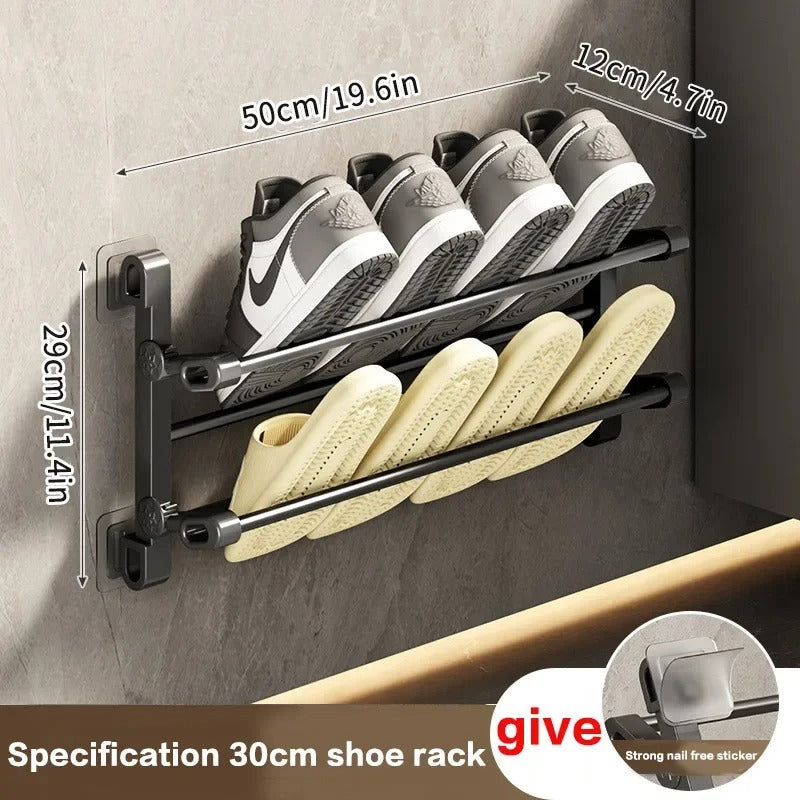 Wall-Mounted Non-Perforated Shoe Rack - Luvasmr