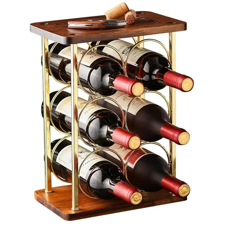 Wooden Countertop Wine Rack