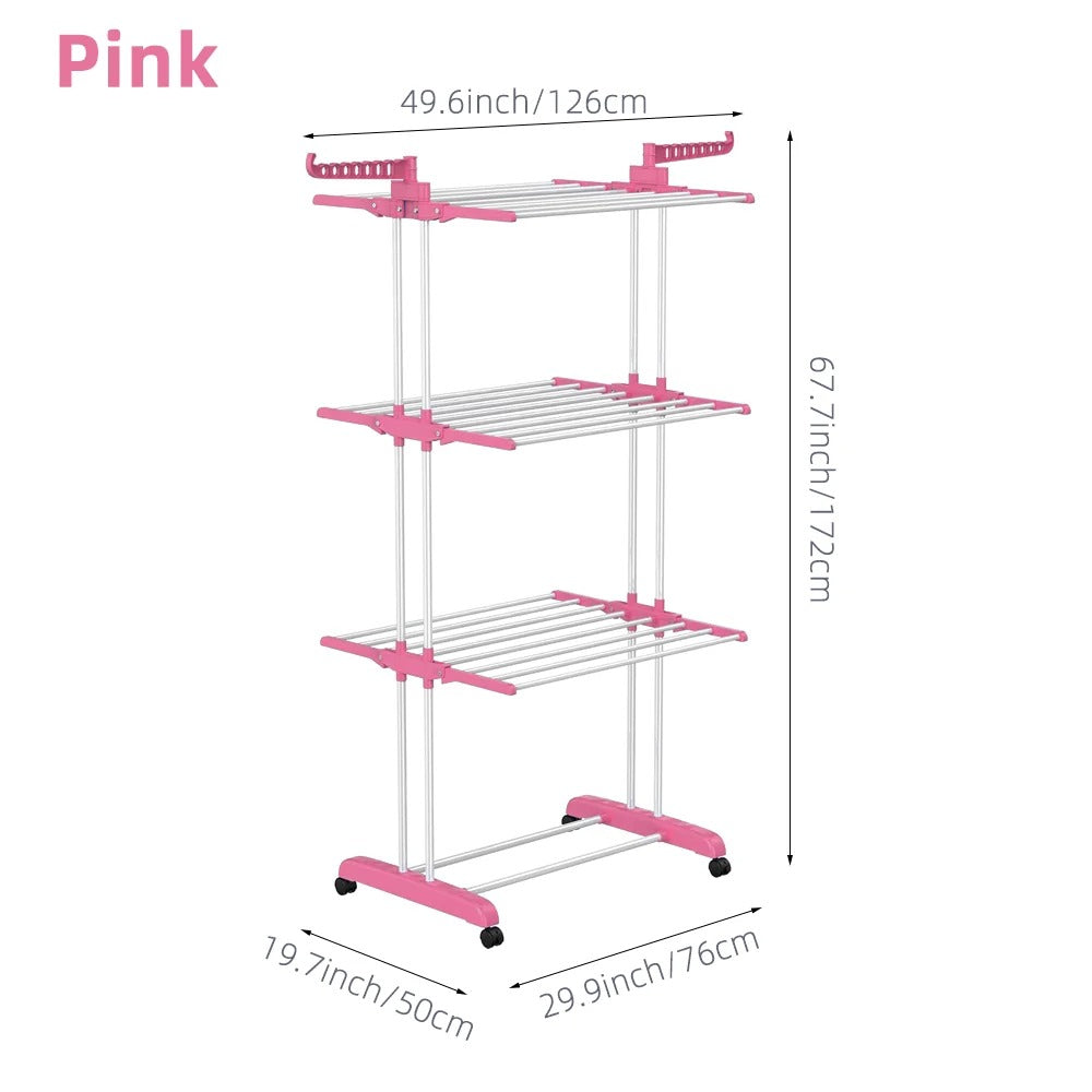 3-Tier Stainless Foldable Garment Hanger