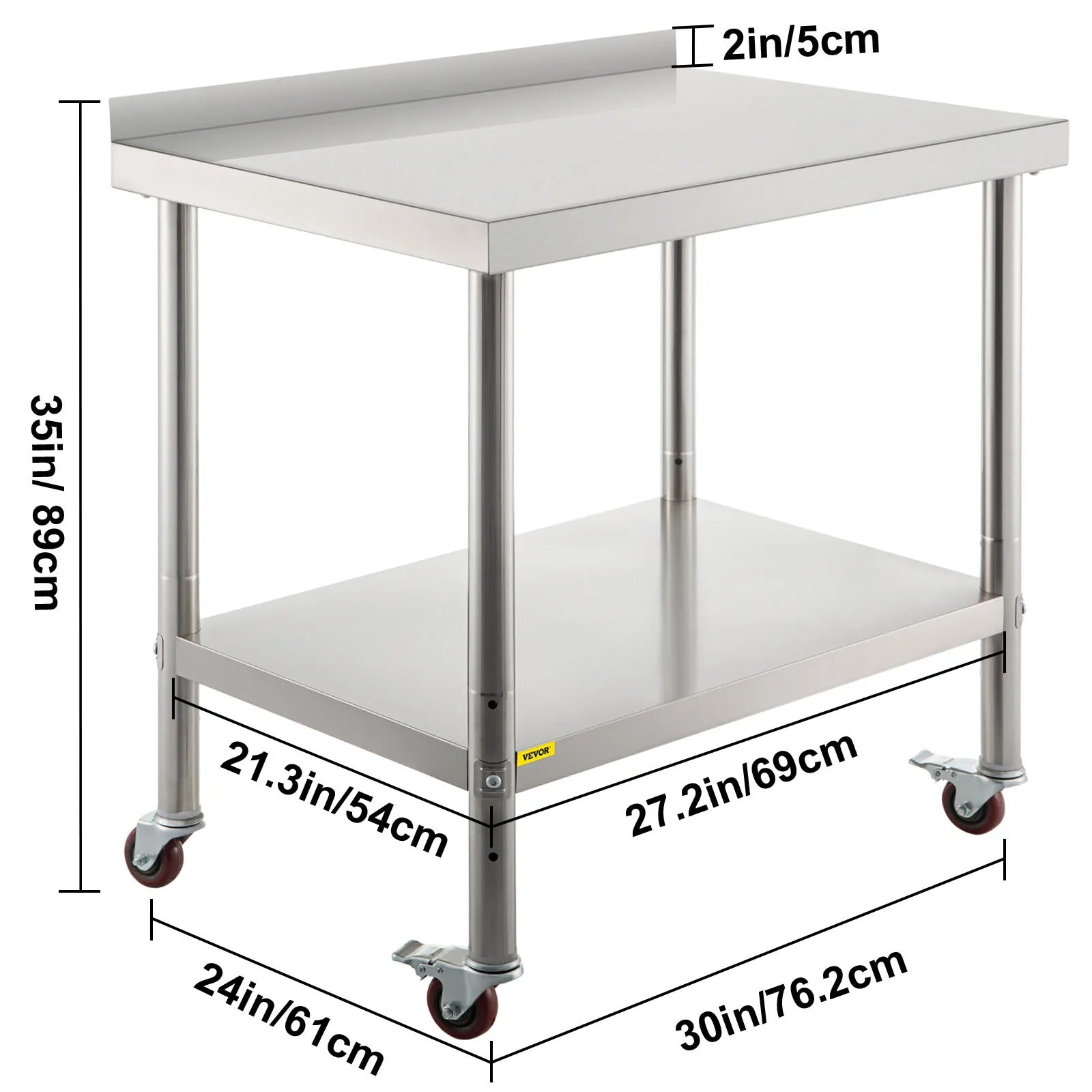 Kitchen Stainless Steel Roller Work Table