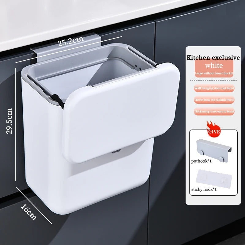 Smart Slide Lid Hanging Trash Can - Luvasmr